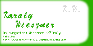 karoly wieszner business card